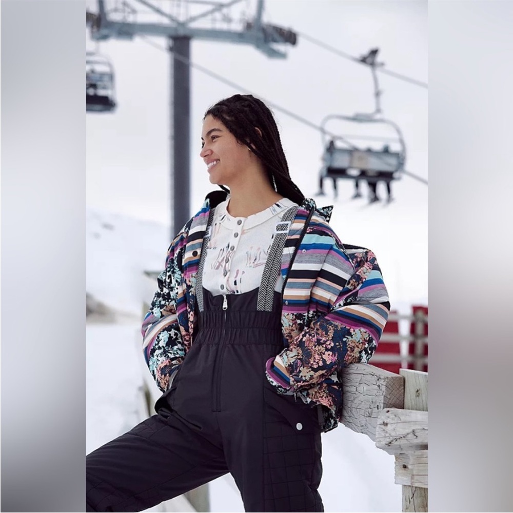 NEW Free People Movement Bunny Slope Floral Puffer Jacket Size Large